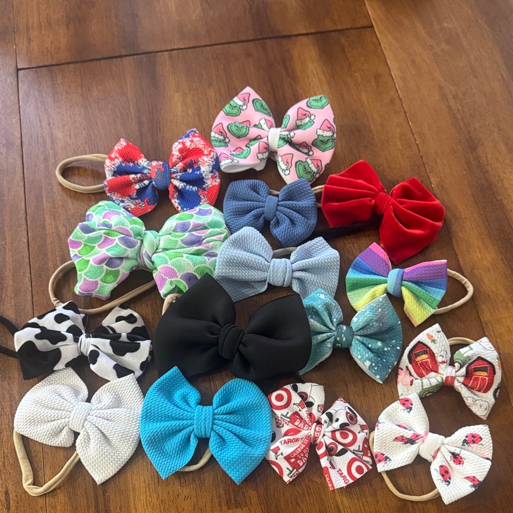 Colorful Kids Hair Bow Set